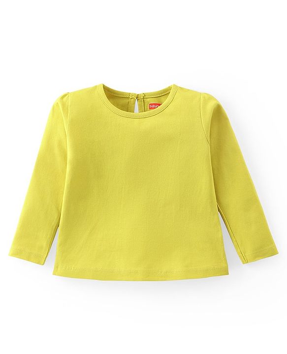 Babyhug Cotton Knit Full Sleeves Solid Color T-Shirts Pack of 3 - Multicolor