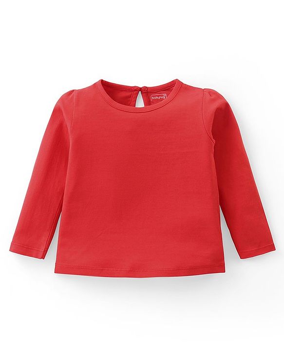 Babyhug Cotton Knit Full Sleeves Solid Color T-Shirts Pack of 3 - Multicolor