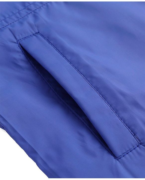 Pine Active Woven Athleisure Full Sleeves Solid Color Hooded Windbreaker Jacket - Blue