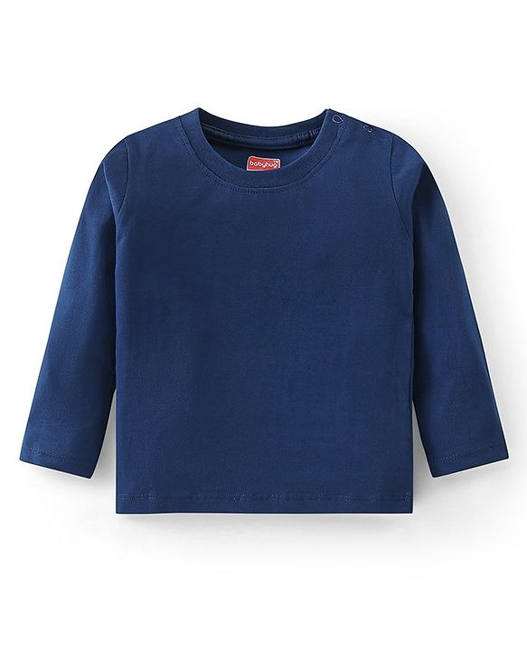 Babyhug Cotton Knit Full Sleeves T-Shirts Solid Colour Pack of 3 - Multicolour