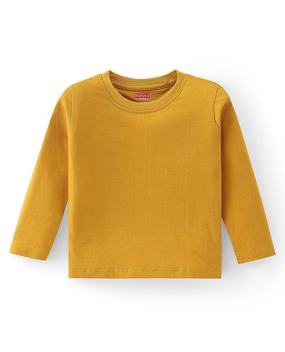 Babyhug Cotton Knit Full Sleeves T-Shirts Solid Colour Pack of 3 - Multicolour