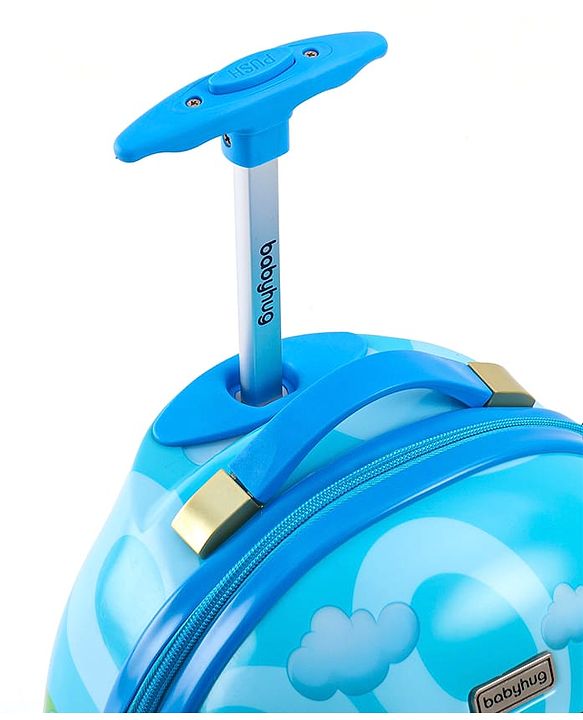 Babyhug Trolley Bag Tiger Print Blue -16 Inches