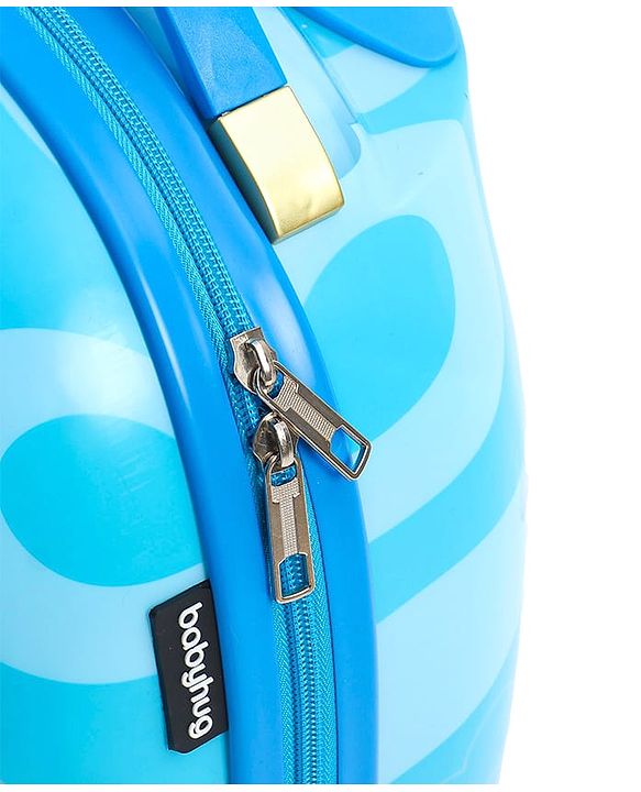 Babyhug Trolley Bag Tiger Print Blue -16 Inches