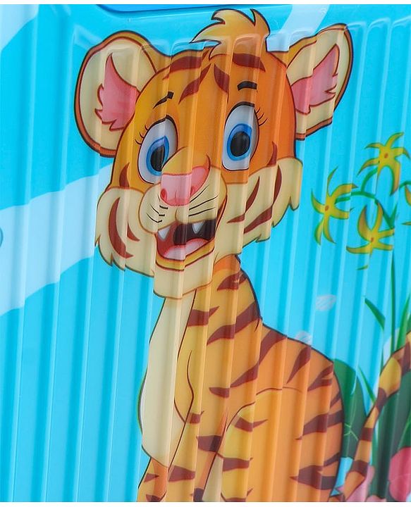 Babyhug Trolley Bag Tiger Print Pack of 2 Blue -18 & 20 Inches