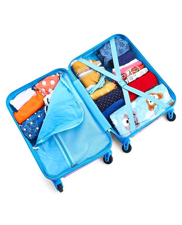 Babyhug Trolley Bag Space Theme Print Pack of 2 Purple -18 & 20 Inches