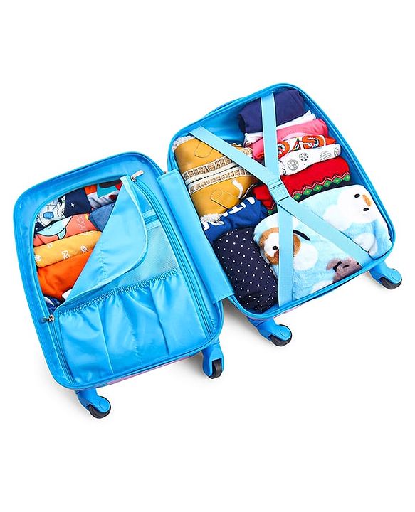 Babyhug Trolley Bag Space Theme Print Pack of 2 Purple -18 & 20 Inches