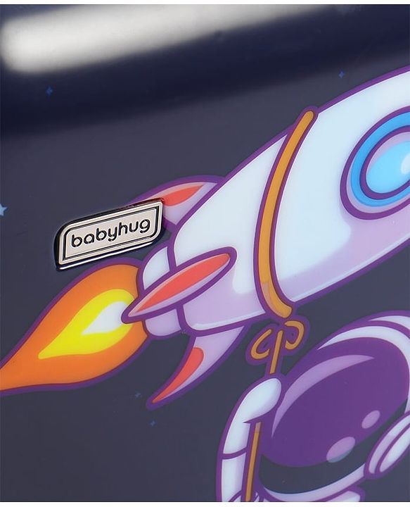 Babyhug Trolley Bag Space Theme Print Pack of 2 Purple -18 & 20 Inches
