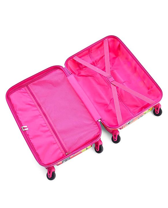 Babyhug Trolley Bag Owl Print Pack of 2 Dark Pink -18 & 20 Inches