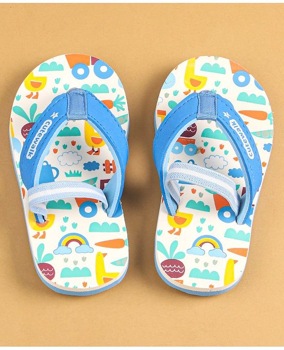 Cute Walk by Babyhug Flip Flops Unisex Blue 21