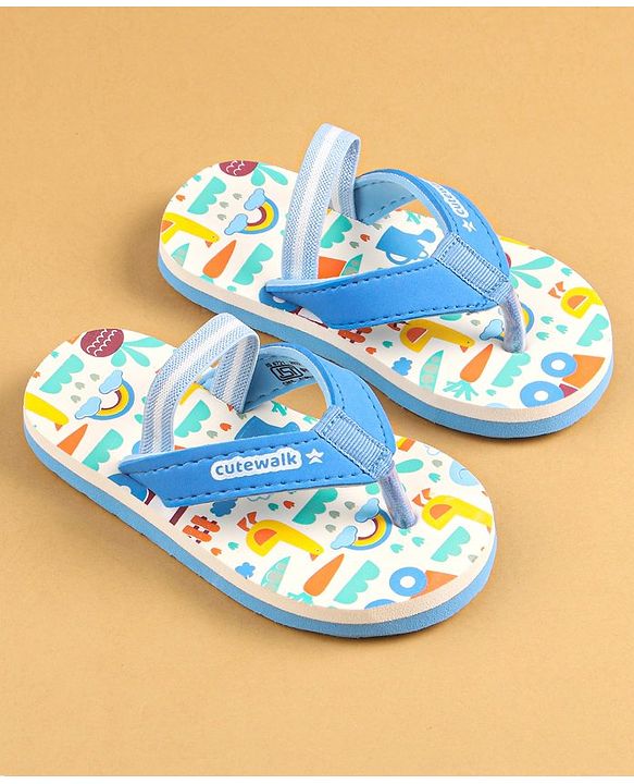 Cute Walk by Babyhug Flip Flops Unisex Blue 21