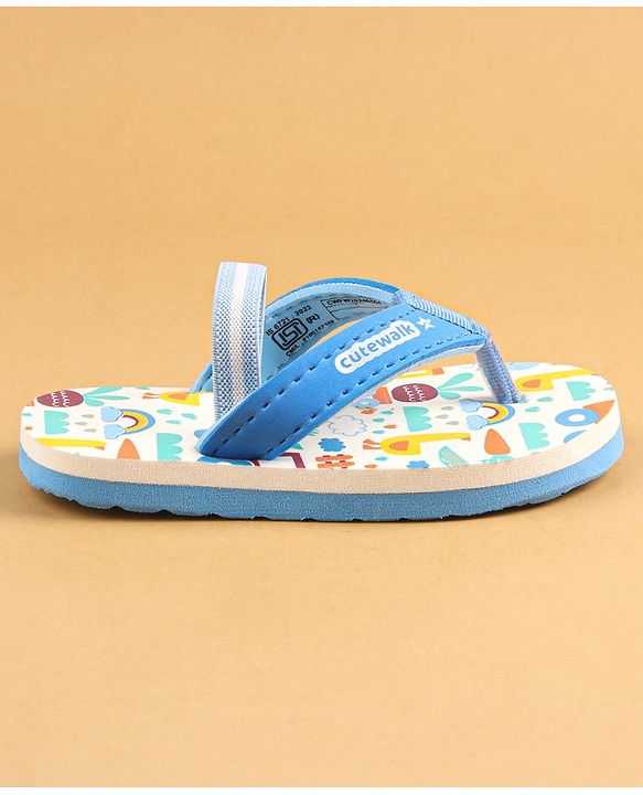 Cute Walk by Babyhug Flip Flops Unisex Blue 21