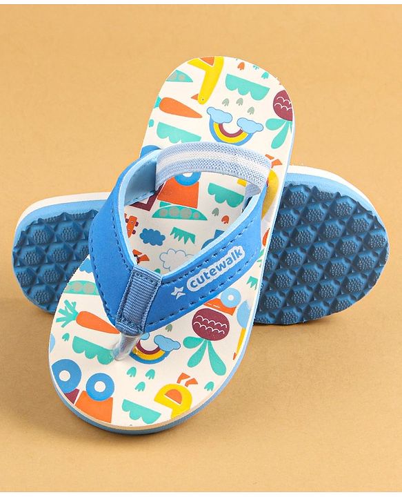 Cute Walk by Babyhug Flip Flops Unisex Blue 21