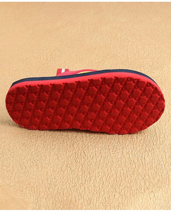 Cute Walk by Babyhug Flip Flops With Back Strap Closure & Heart  Print - Navy