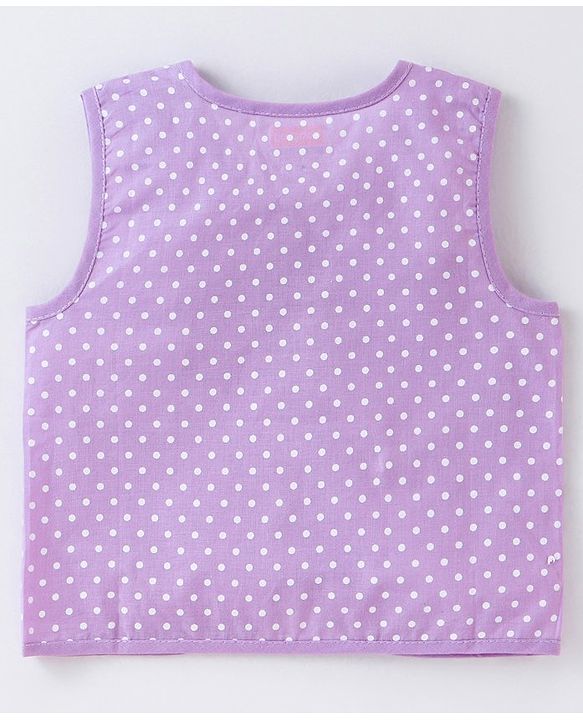 Babyhug 100% Cotton Woven Sleeveless Front Tie Knot Jhablas With Polka Dot Print Pack of 5 - Multicolour