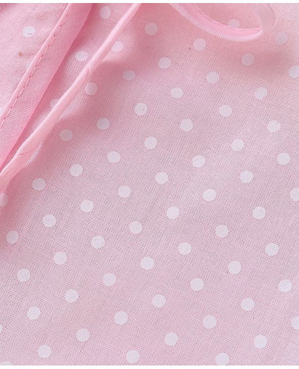 Babyhug 100% Cotton Woven Sleeveless Front Tie Knot Jhablas With Polka Dot Print Pack of 5 - Multicolour