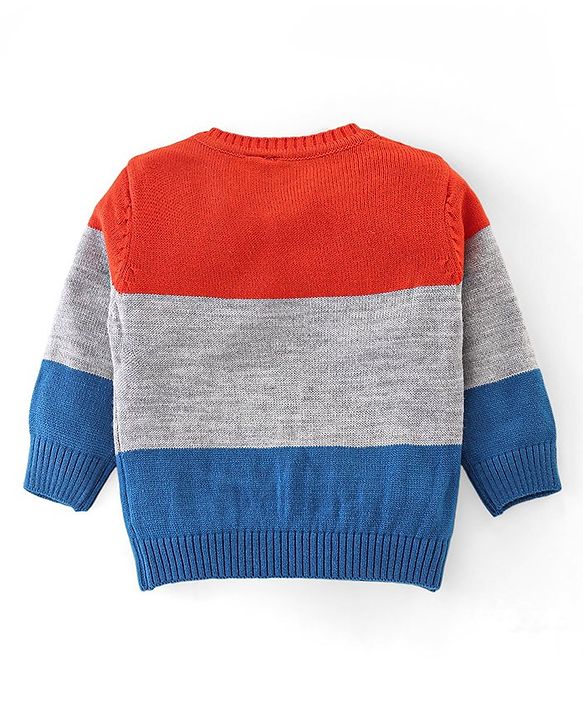Babyhug Knitted Full Sleeves Sweater Set with Cable Knit Design - Red
