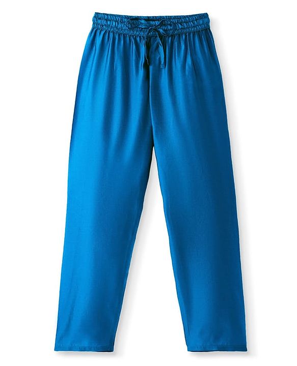 Pine Kids Woven Full Sleeves Solid Kurta Pyjama Set with Printed Jacket - Teal Blue