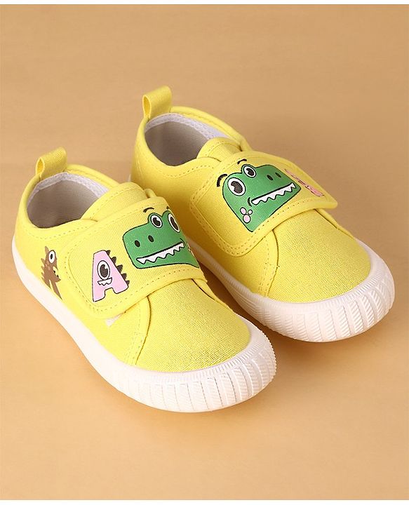 Cute Walk by Babyhug Casual Shoes with Velcro Closure Animal Print - Yellow