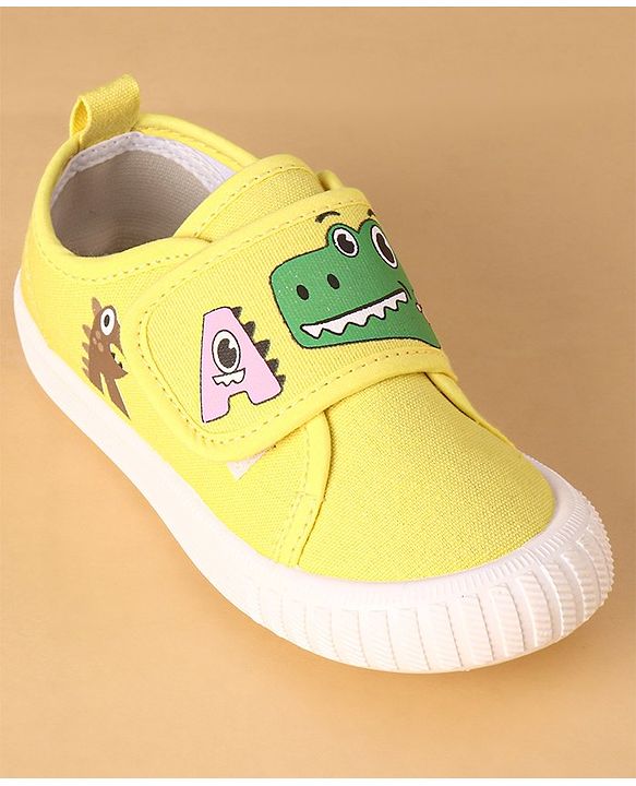 Cute Walk by Babyhug Casual Shoes with Velcro Closure Animal Print - Yellow