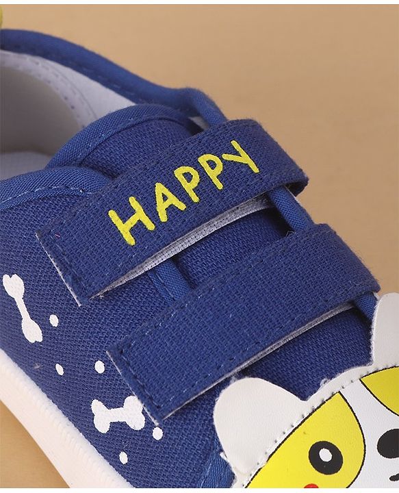 Cute Walk by Babyhug Casual Shoes with Velcro Closure & Bear Print - Black