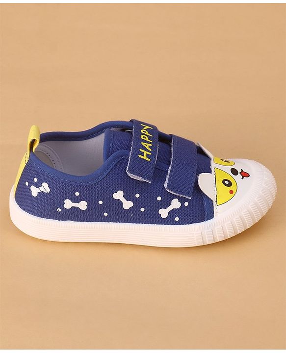 Cute Walk by Babyhug Casual Shoes with Velcro Closure & Bear Print - Blue
