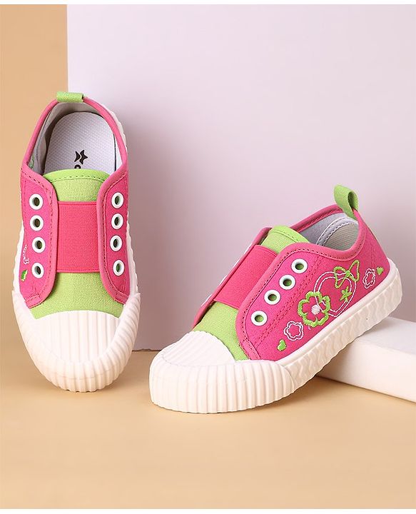 Cute Walk by Babyhug Casual Slip On Shoes - Fuschia