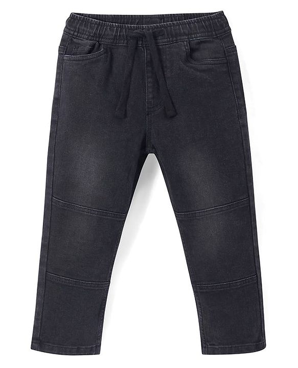 Pine Kids Full Length Denim Washed Jeans - Black