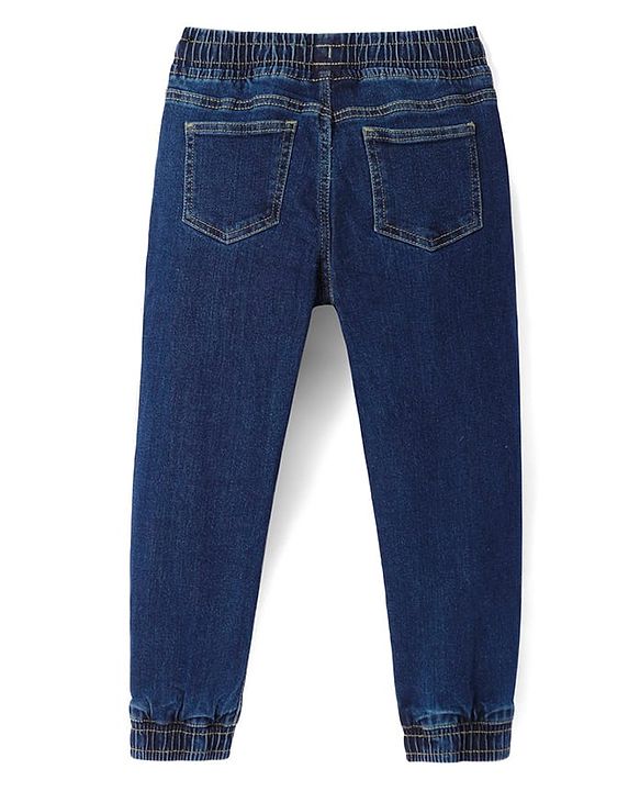 Pine Kids Cotton Rich Stretchable full length denim Joggers - Mid Blue