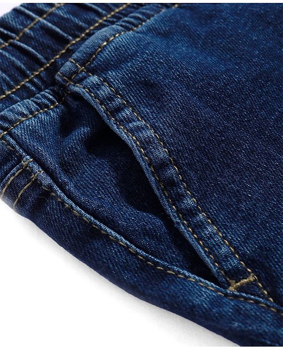 Pine Kids Cotton Rich Stretchable full length denim Joggers - Mid Blue