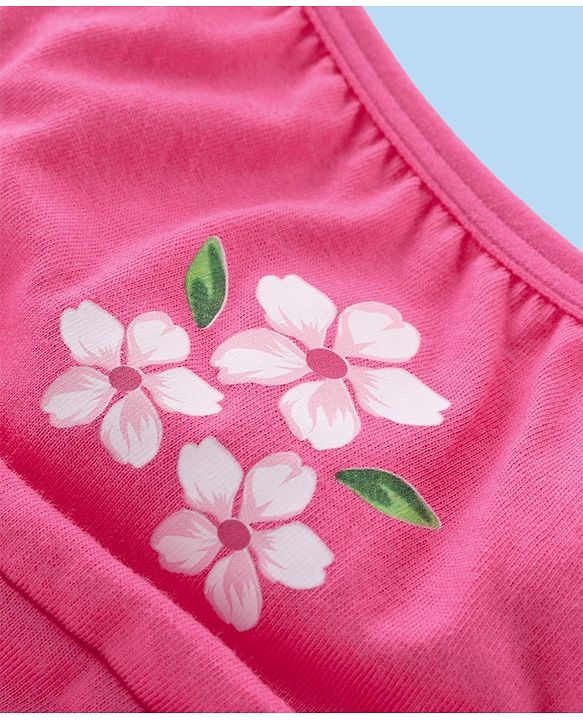 Babyhug 100% Cotton Panties Floral & Polka Dots Print Pack of 3 - Multicolour