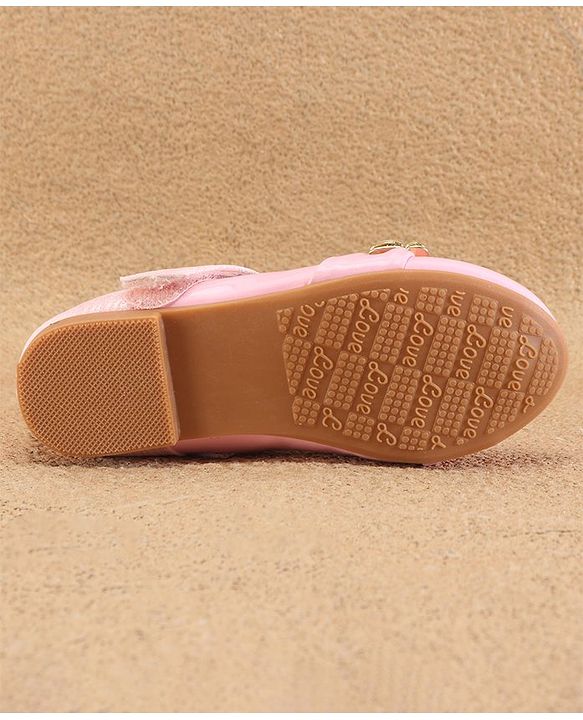 Cute Walk By Babyhug Ballerinas With Velcro Closure & Butterfly Applique - Golden