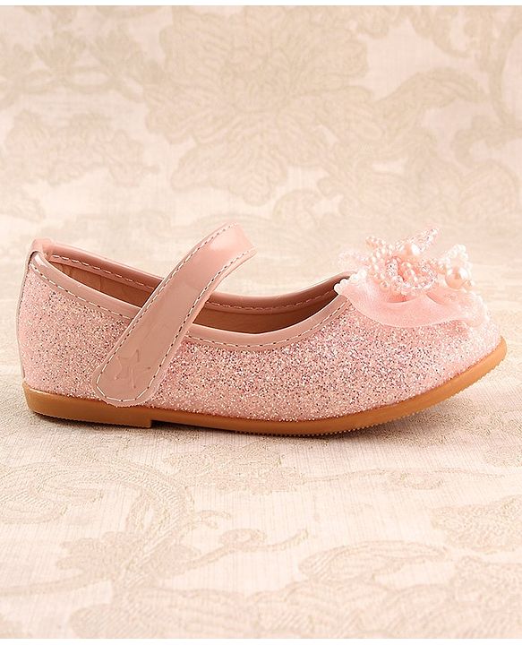 Cute Walk by Babyhug Ballerina with Velcro Closure & Bow Applique - Pink