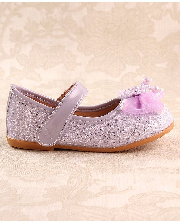 Cute Walk by Babyhug Ballerina with Velcro Closure & Bow Applique - Purple