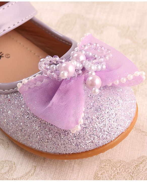 Cute Walk by Babyhug Ballerina with Velcro Closure & Bow Applique - Purple