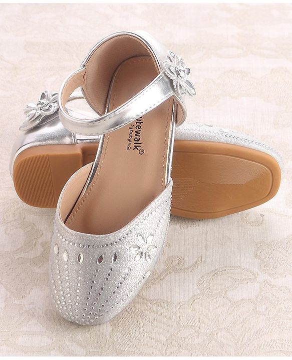 Cute Walk by Babyhug Ballerinas with Velcro Closure - Bow Applique - Golden