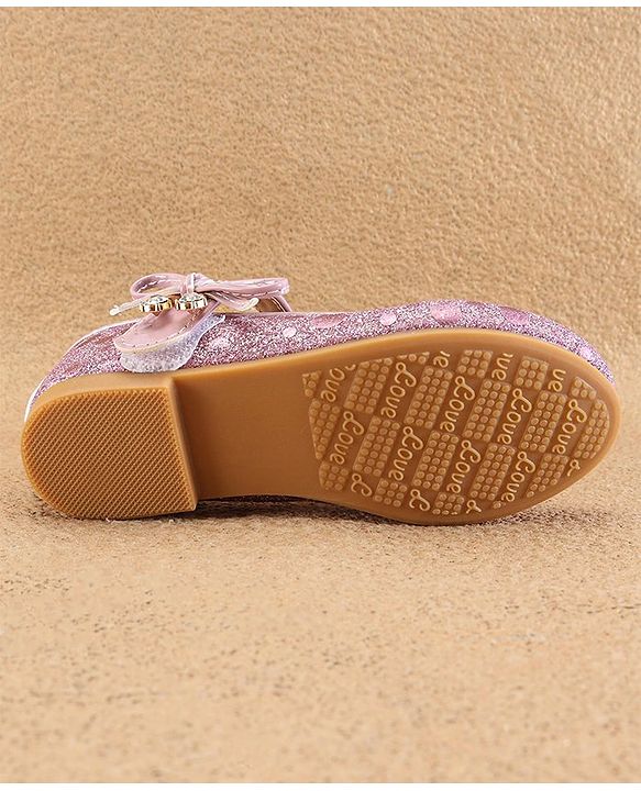 Cute Walk by Babyhug Ballerinas With Velcro Closure & Knot Applique - Pink