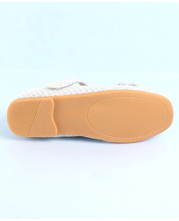 Pine Kids Ballerinas With Velcro Closure & Bow Applique - Pink