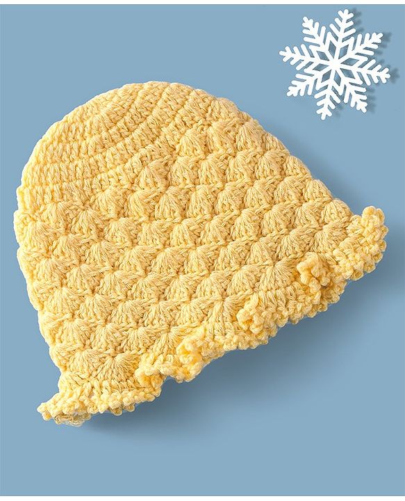 Babyhug Woollen Knitted  Cap - Yellow