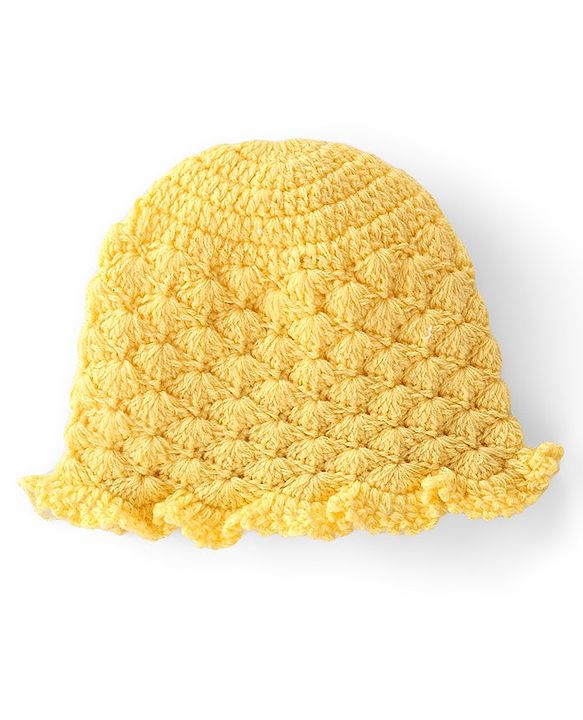Babyhug Woollen Knitted  Cap - Yellow