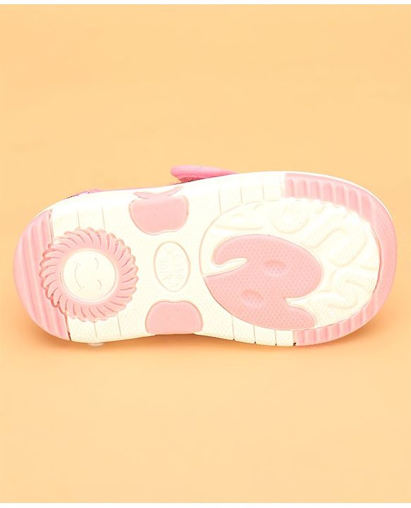 Cute Walk by Babyhug Velcro Closure & Candy Applique Casual Shoes - Pink