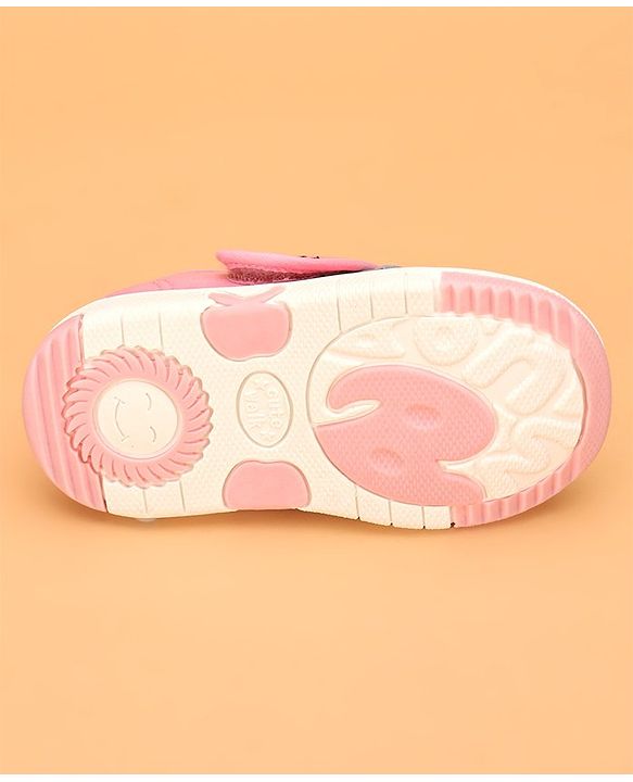 Cute Walk by Babyhug Velcro Closure & Bow Applique Casual Shoes - Pink