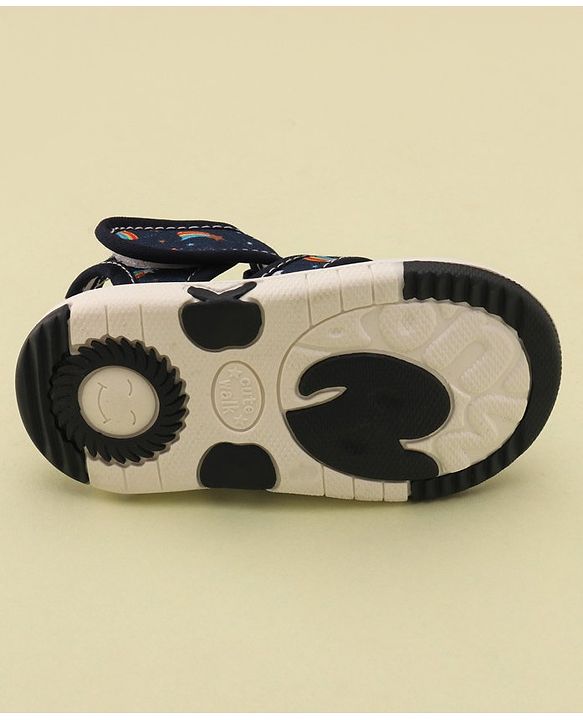 Cute Walk by Babyhug Musical Sandals with Velcro Closure & Star Applique - Navy
