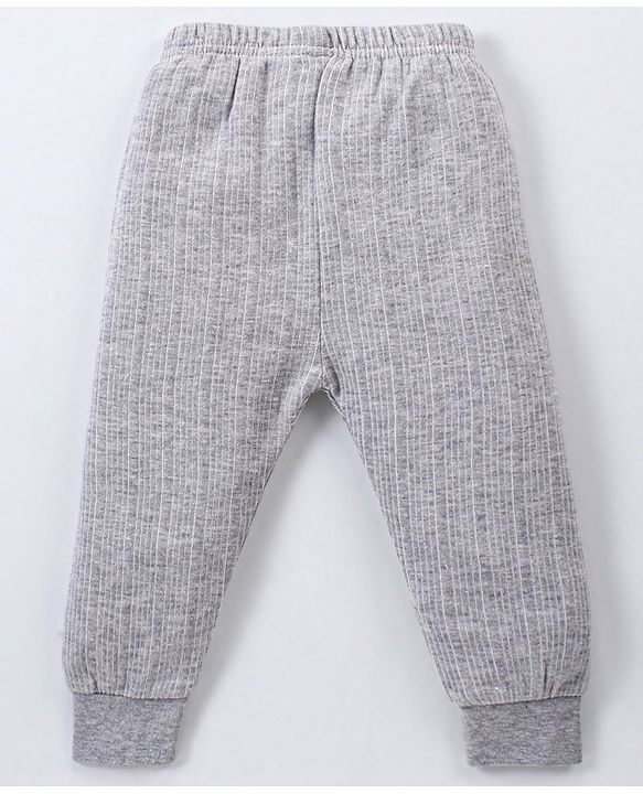 Babyhug Full Length  Thermal Bottom Wear Solid - Light Grey