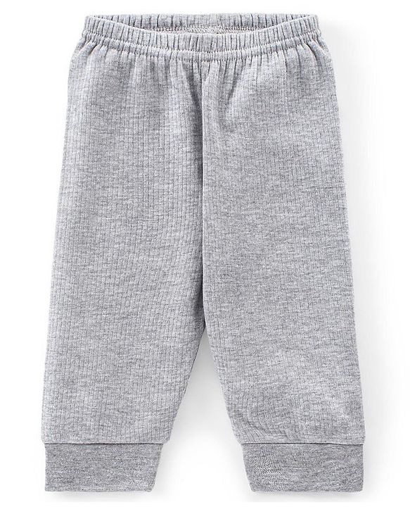 Babyhug Full Length  Thermal Bottom Wear Solid - Light Grey