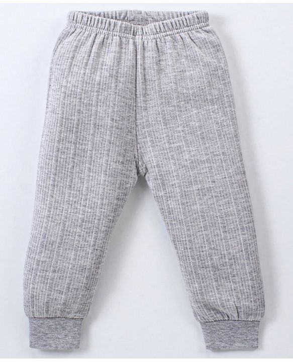 Babyhug Full Length  Thermal Bottom Wear Solid - Light Grey