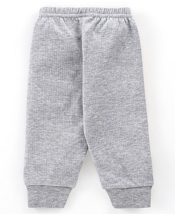 Babyhug Full Length  Thermal Bottom Wear Solid - Light Grey
