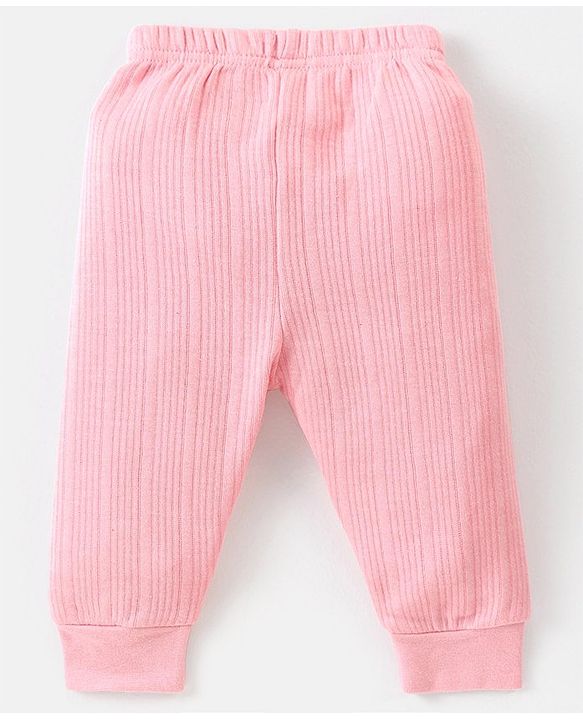 Babyhug Full Length Thermal Bottom Wear Solid - Pink