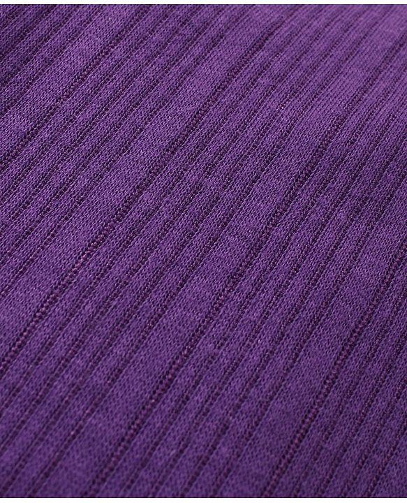 Babyhug Full Length Solid Color Thermal Pant - Purple