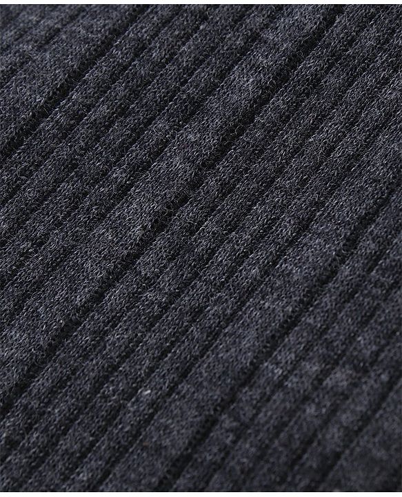 Babyhug Full Sleeves Front Open Solid Thermal Vest - Dark Grey
