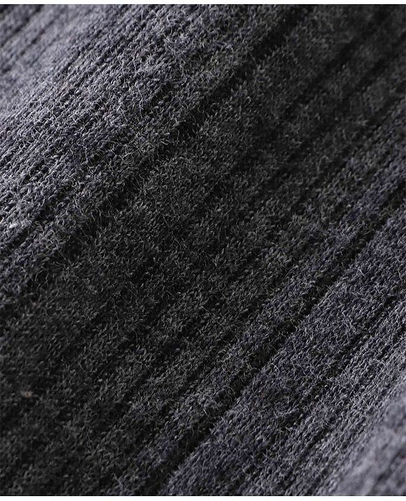 Babyhug Pull Over Full Sleeve Solid Color Thermal Vest  - Dark Grey